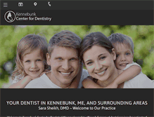 Tablet Screenshot of kennebunkdental.com